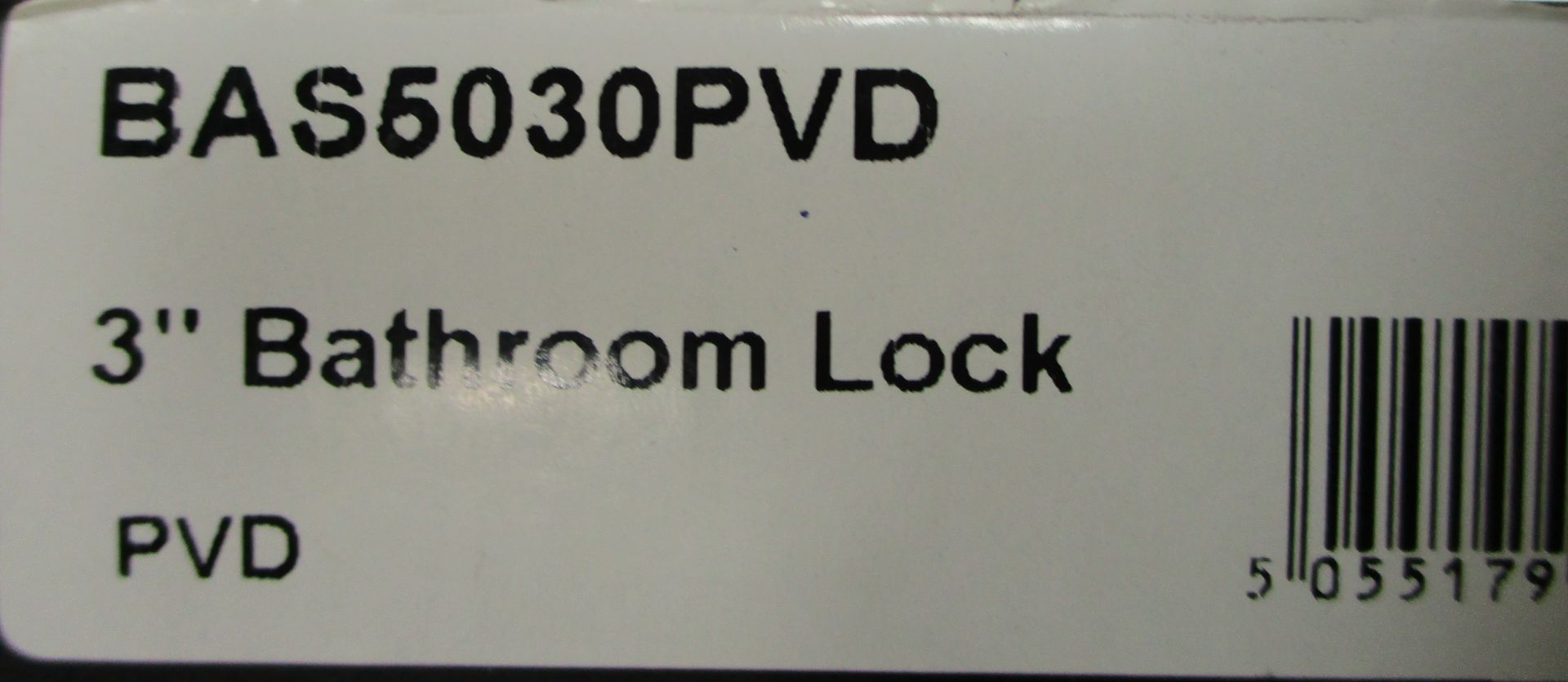 3 x  Eurolock 3" Bathroom Locks - Brand New Stock - Product Code: BAS5030PVD - CL538 - Ref: Pallet - Image 2 of 4