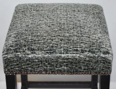 1 x Contemporary Bar Stool Upholstered In A Chic Designer Chenille Fabric - Recently Removed From A