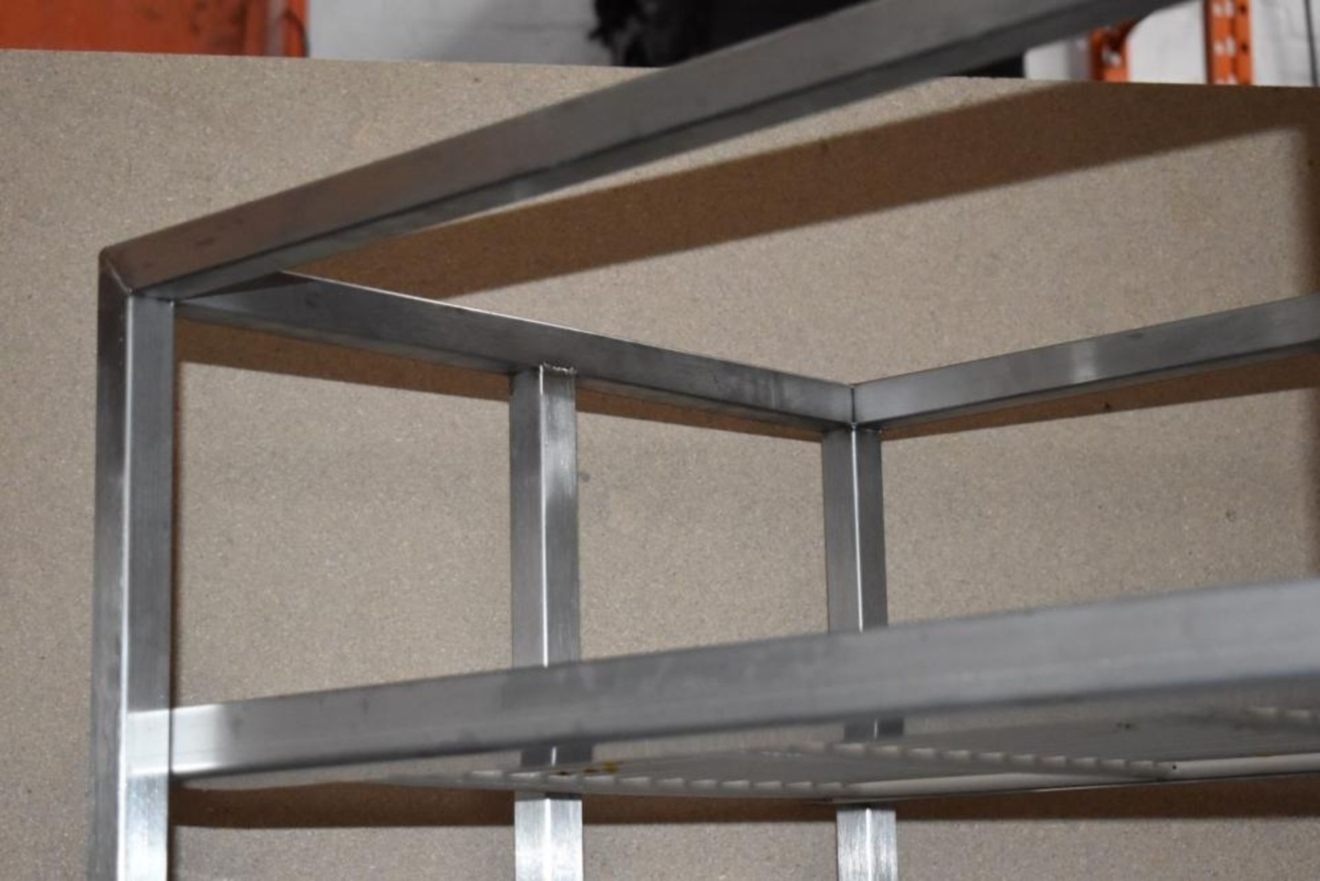 1 x Stainless Steel 8 Tier Mobile Shelf Unit For Commercial Kitchens With White Coated Wire Shelves - Image 10 of 11