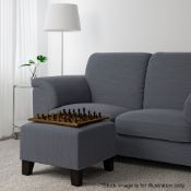 2 x Ikea Tidafors 2-Seater Sofas In Hensta Grey With Matching Footstool - Pre-owned - Total RRP £970