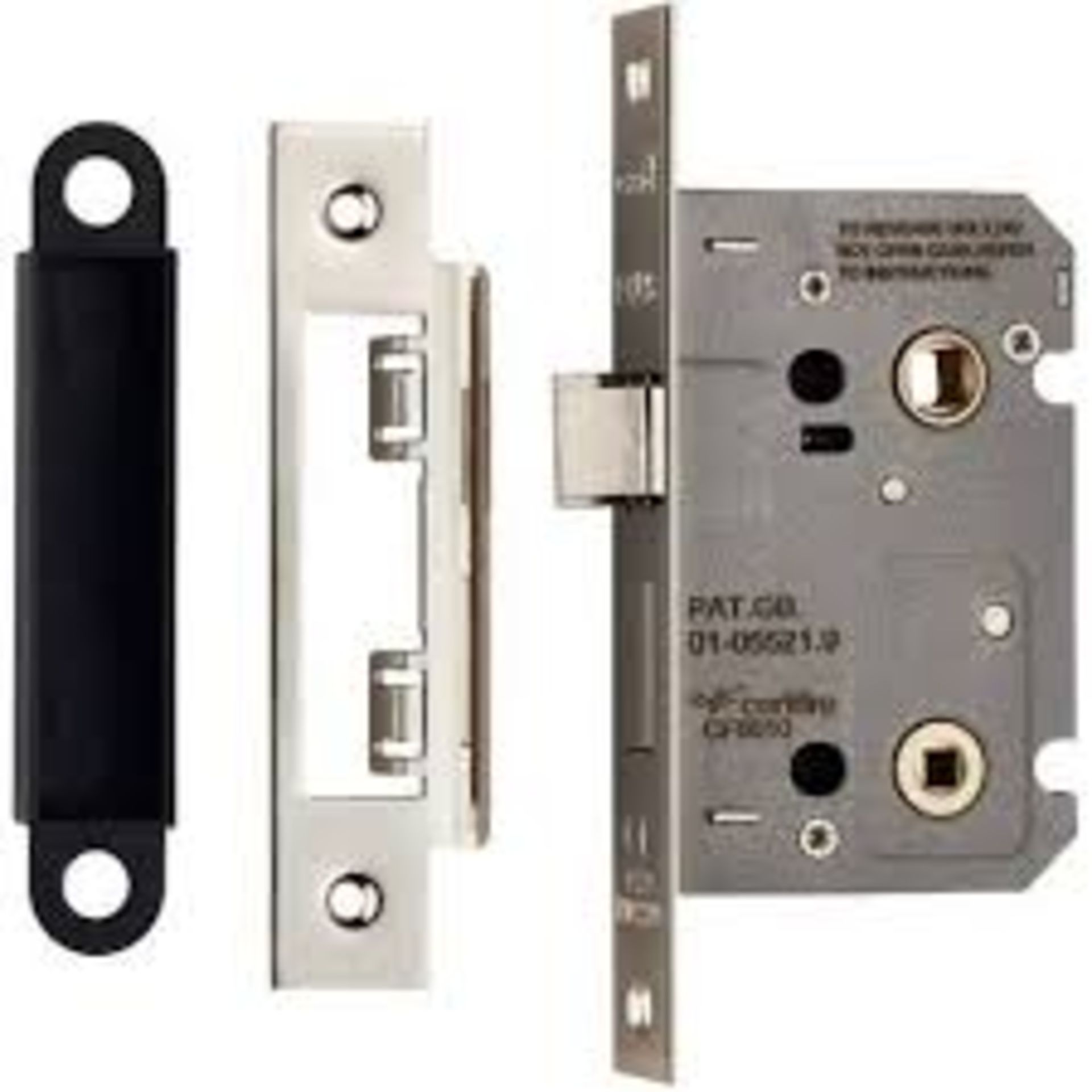 10 x Eurospec Door Locks Bathroom Combined Mortice Latch Lock 76mm Residential Finished in Nickel