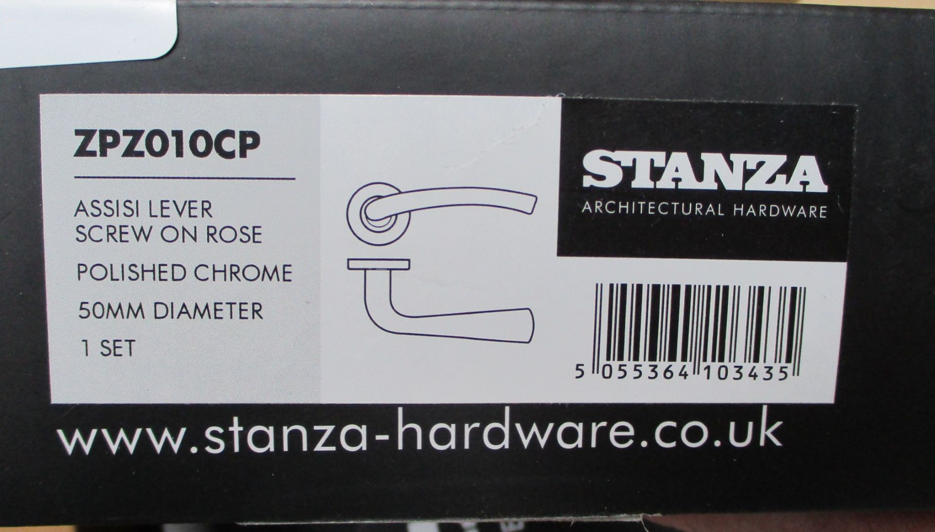 5 x Stanza Assisi Internal Door Handle Levers in Polished Chrome - Lot includes 5 x Pairs of Handles - Image 2 of 4