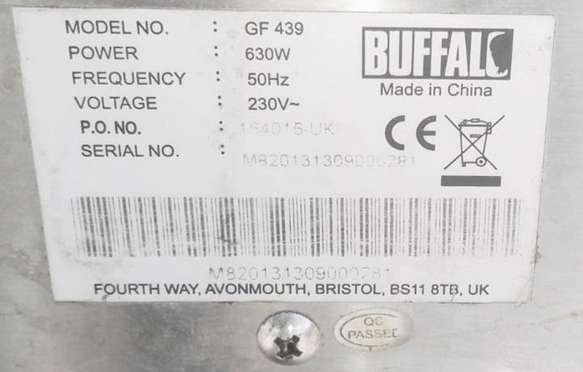 1 x BUFFALO GF439 Chamber Vacuum Pack Machine - Pre-owned, Taken From An Asian Fusion Restaurant - R - Image 5 of 5