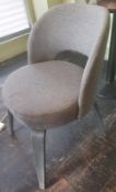 1 x Stylish Chair Upholstered In A Light Grey Fabric - Recently Taken From A Contemporary Caribbean