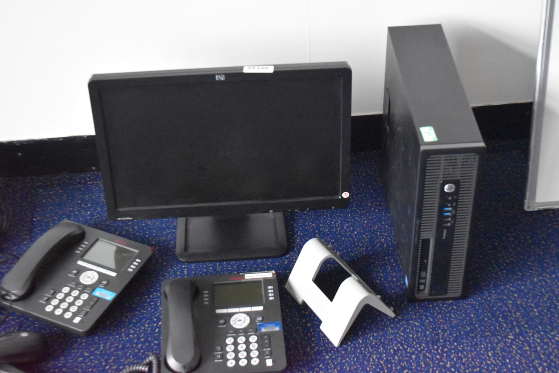 1 x Assorted Collection of Computer Equipment Including HP Core i3 Desktop Computer, Avaya 9608