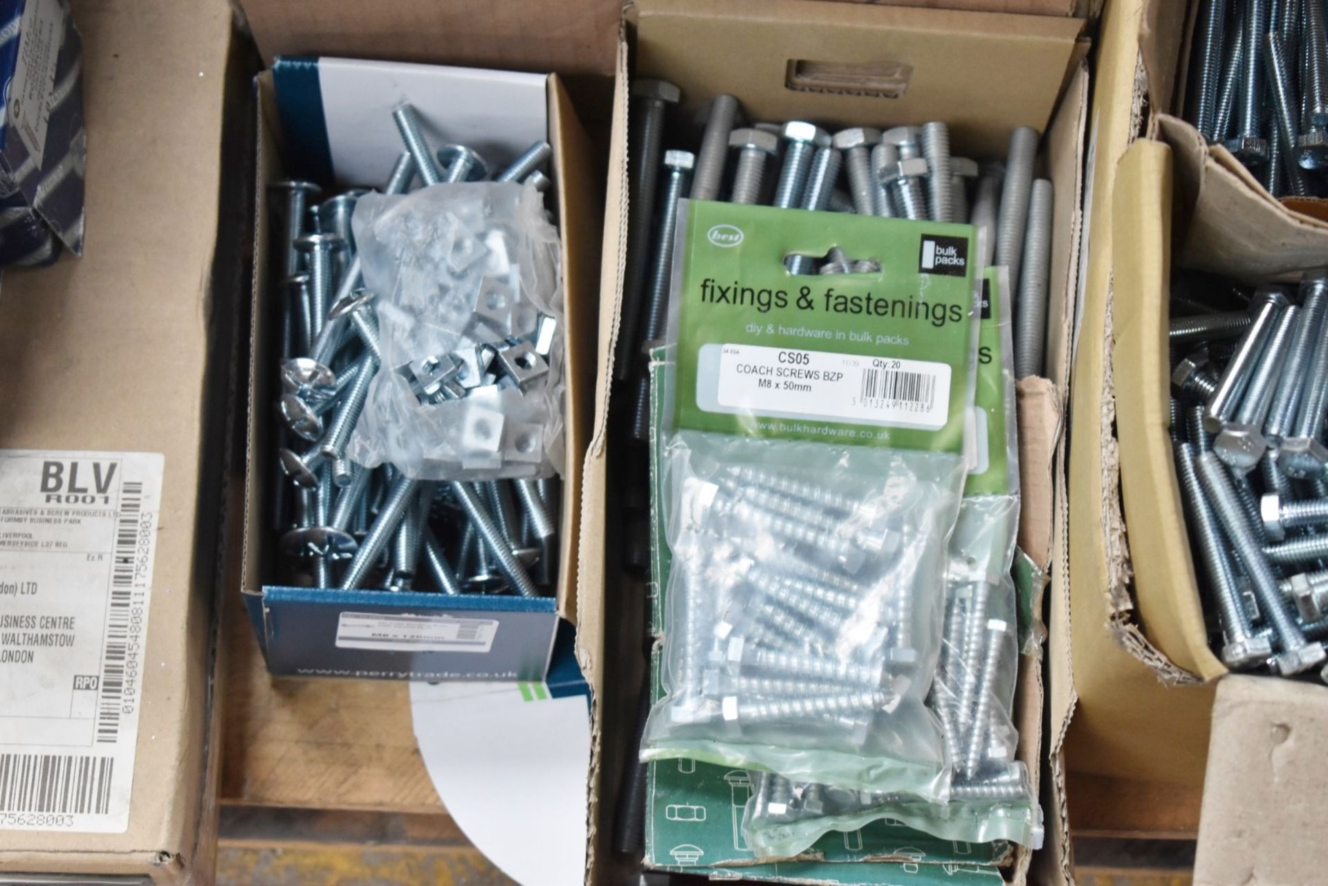 1 x Assorted Ironmongery Pallet Lot - Features Boxes of Screws, Bolts, Washers, Nuts, Dome and - Image 5 of 32