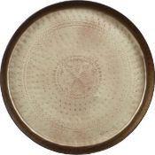 1 x 'Waitress' Large Metal Decorative Moroccan-Style Tray By Woood Designs - Dimensions: 44 × 44 × 6