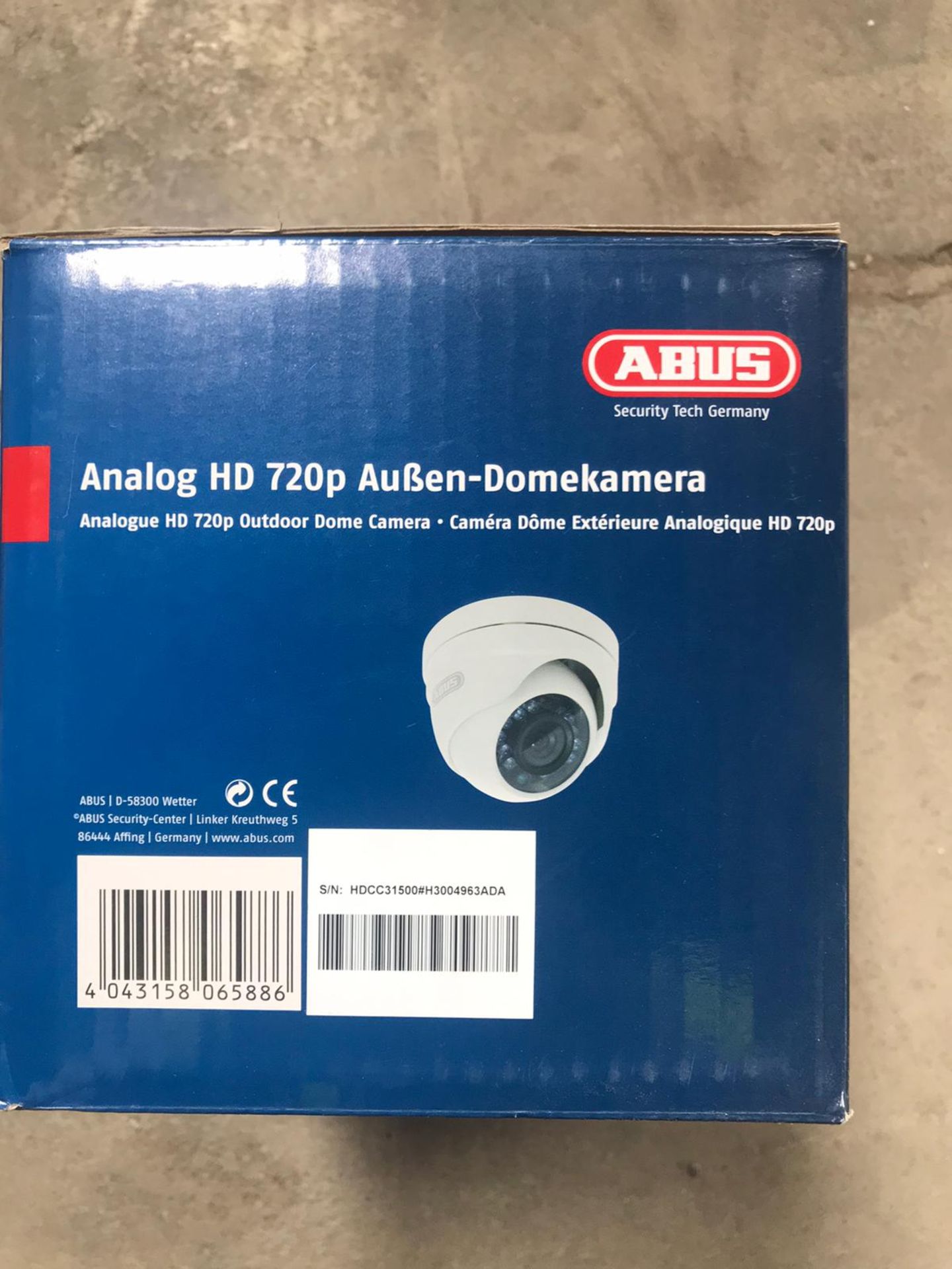 1 x Abus Analogue HD 720p Outdoor Dome Camera - New Boxed Stock - Location: Peterlee, SR8 - - Image 2 of 3