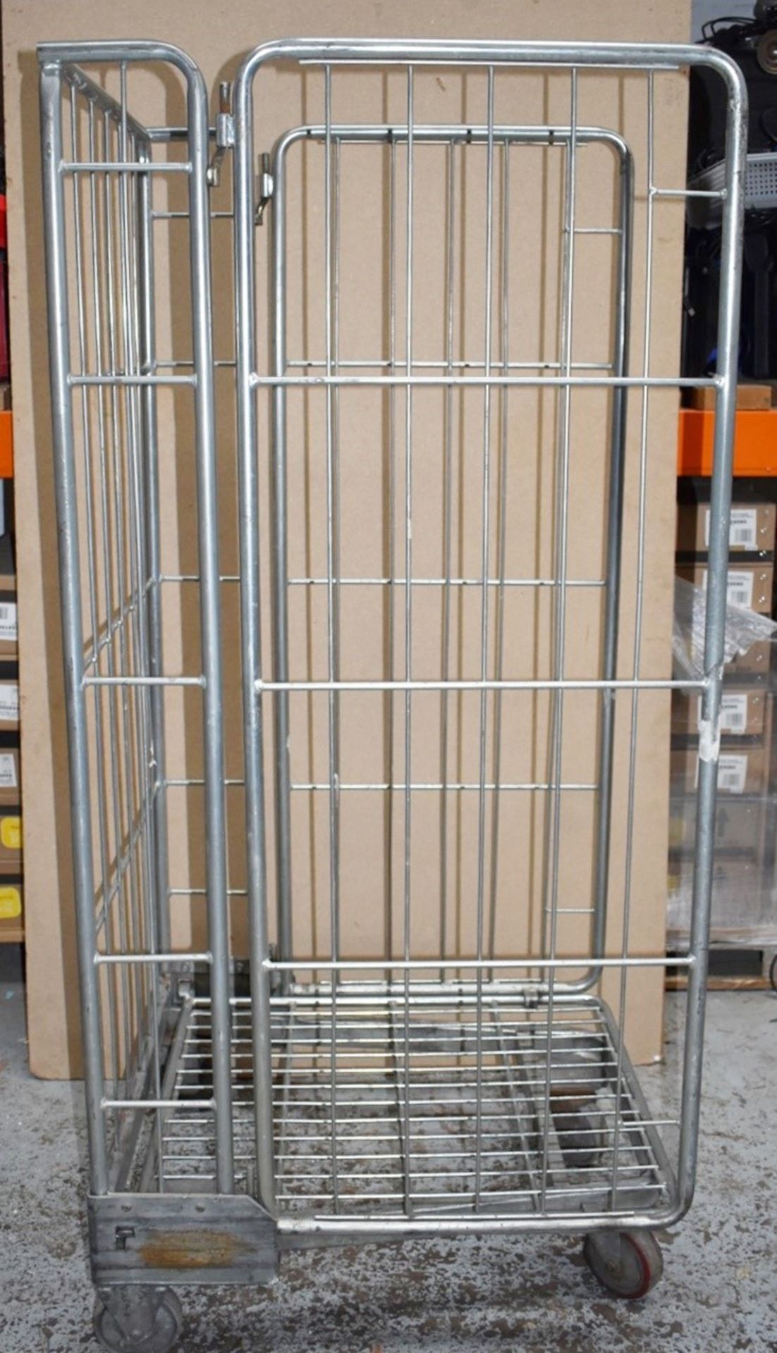 1 x Roller Cage With Heavy Duty Castors - Demountable With Three Sides - Ideal For Storing and - Image 3 of 9