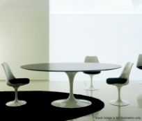 1 x Eero Saarinen Inspired 198cm Tulip Dining Table With A Grey Granite Top - Original RRP £4,000!
