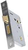 Approx 8 x Gridlock Security Products Mortice Bathroom Locks 75mm Satin Stainless Steel - Brand