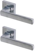 4 x Pairs of Sorrento Axis Internal Door Handle Levers With Rose in Satin Chrome - Brand New Stock -