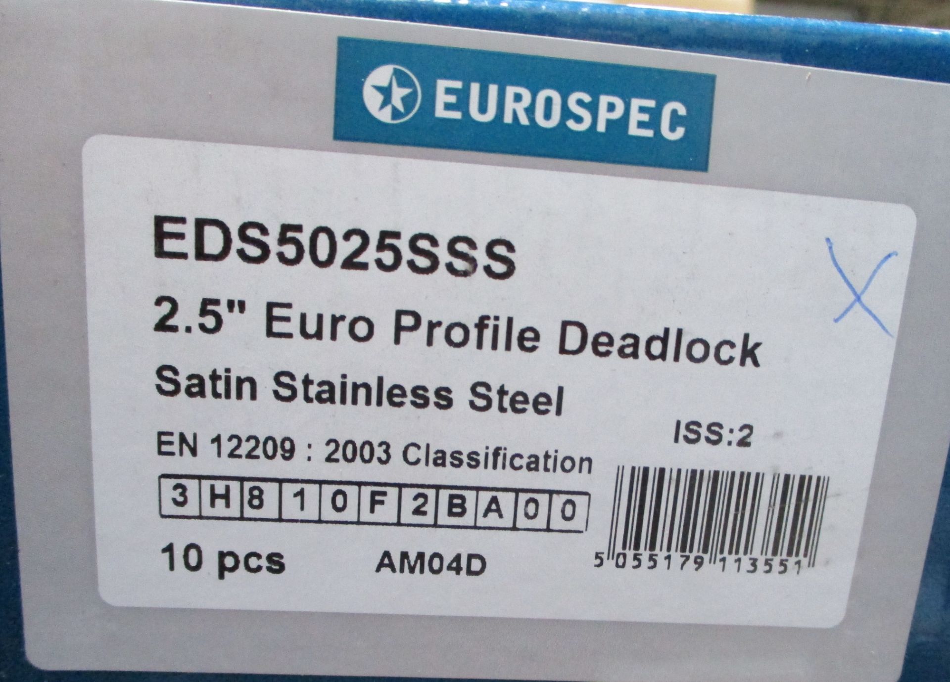 8 x Eurospec 2.5" Euro profile Deadlock Satin Stainless - Location: Peterlee - Total RRP £112.00 - Image 2 of 4