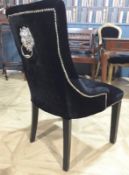 6 x HOUSE OF SPARKLES Luxury Vintage-style Button-Back 'LION' Dining Chairs Richly Upholstered In BL