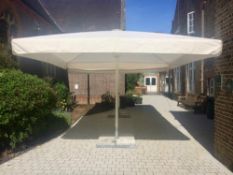 1 x Commercial 3.5 x 3.5 Easy Open Square Parasol - Colour: IVORY - CL512 - New & Unused Stock - Loc