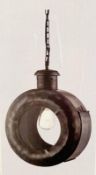 1 x Searchlight Small Port Hole Pendant in an Antique zinc finish - Ref: 2990-30SI - New And Boxed S