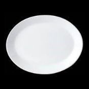 20 x Steelite Simplicity Commercial Oval Plates in White - 342mm - Ref- V0032 - CL011 - 12341 - MC5