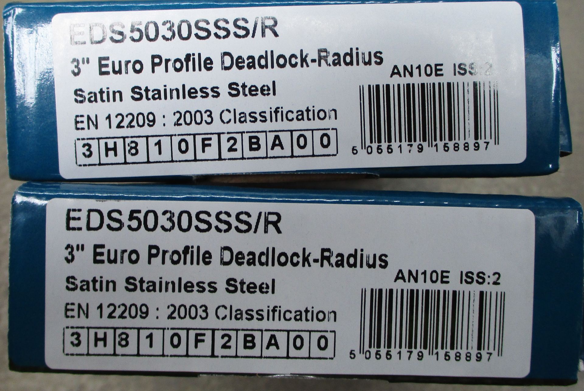 2 x Eurospec Modern 3" Case 57mm Backset Euro Deadlocks in Satin Stainless Steel - Brand New Stock - - Image 3 of 4