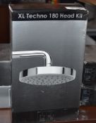 1 x Bathstore XL Techno 180 Shower Head Kit - Brass With Chrome FInish - New and Boxed - CL011 -