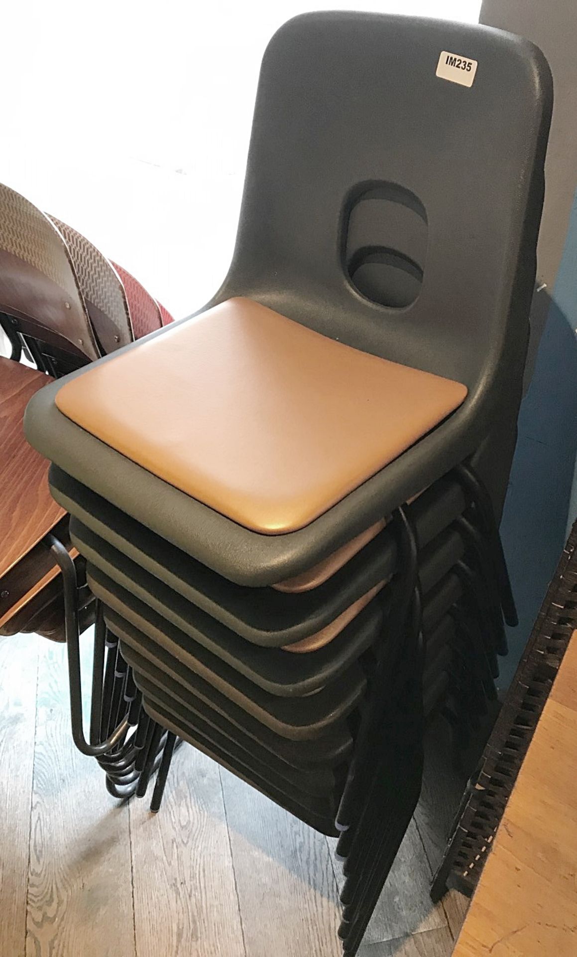 8 x Stackable Chairs With Padded Seats - CL554 - Ref IM235 - Location: Altrincham WA14 - Image 2 of 3