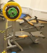 1 x York Weight Lifting Bench With Dumbbar and Weight Discs - CL552 - Location: West Yorkshire