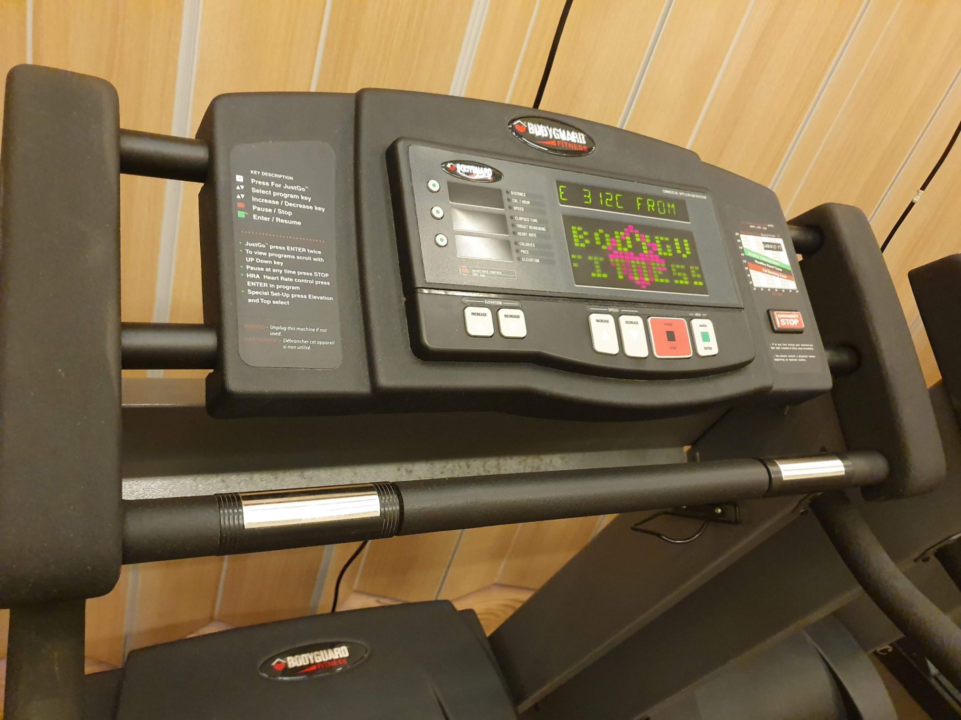 1 x Bodyguard 312C Treadmill Running Machine - CL552 - Location: West YorkshireFeatures: ( - Image 5 of 7