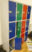 4 x Upright Staff Lockers - Each Unit Provides 3 Individual Lockers - CL552 - Location: West