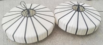 3 x Lantern-style Lamp Shades (2 x loose, 1 x boxed) - Pre-owned, Taken From An Asian Fusion Restaur