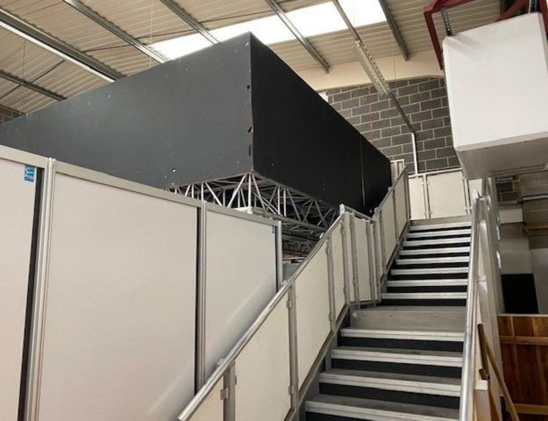 1 x 8m x 10m Truss Mezzanine with Staircase, Solid Floor And Ballustrade- CL548 - Location: Near - Image 5 of 10