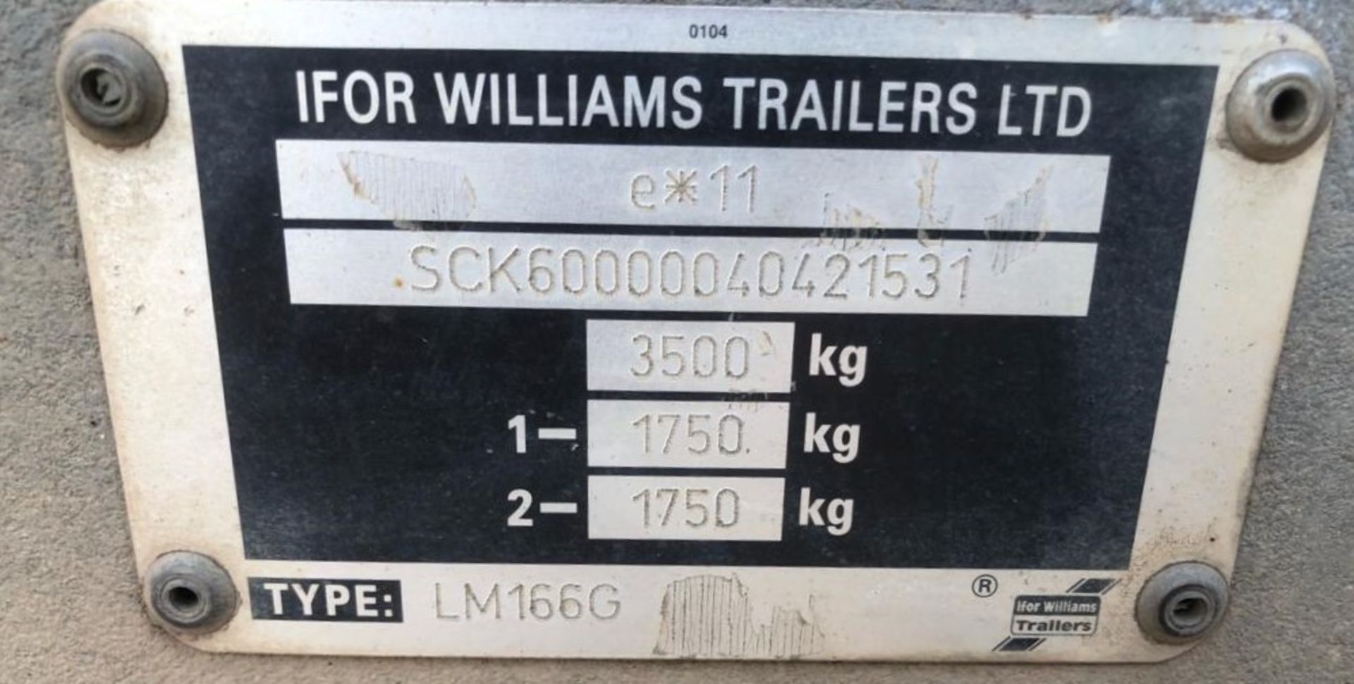 1 x Ifor Williams LM166G 3500kg Flatbed Plant Low Loader Trailer - 16 x 6 ft - Twin Axle - CL027 - - Image 4 of 5