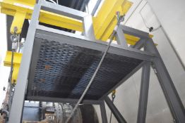 1 x Freestanding Steel Platform / Mezzanine Floor / Crane Attachment Stand - Features a Steel