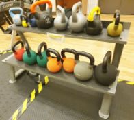 15 x Kettlebell Weights With Stand - CL552 - Location: West Yorkshire