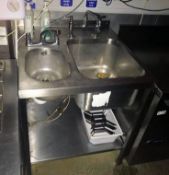 1 x Double Sink Unit - Recently removed from London premises of a well-known restaurant chain -