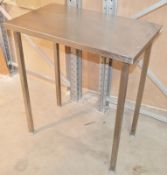 1 x Stainless Steel Commercial Kitchen Prep Table - Dimensions: W76 x D46 x H87cm - Very Recently Re