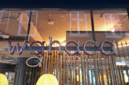 1 x Large Wahaca Window Sign With Steel Support - CL554 - Ref IM - Location: London E1