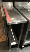 1 x Narrow Stainless Steel Prep Table - Size H87 xW30 x D86 cms - CL554 - Ref IM219 - Location: