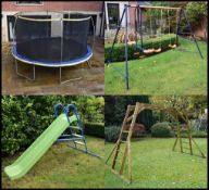 Selection of Children's Garden Activities Including 12ft Zero Gravity Trampoline, Dunster House