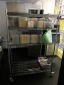 1 x Wire Rack Shelving Unit On Castors - CL554 - Ref IM228 - Location: Altrincham WA14