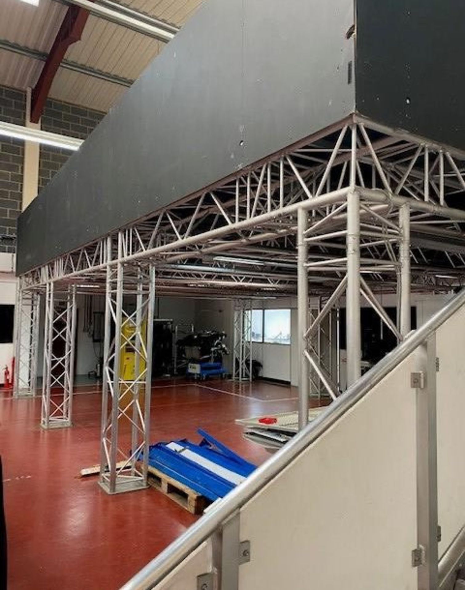 1 x 8m x 10m Truss Mezzanine with Staircase, Solid Floor And Ballustrade- CL548 - Location: Near - Image 10 of 10