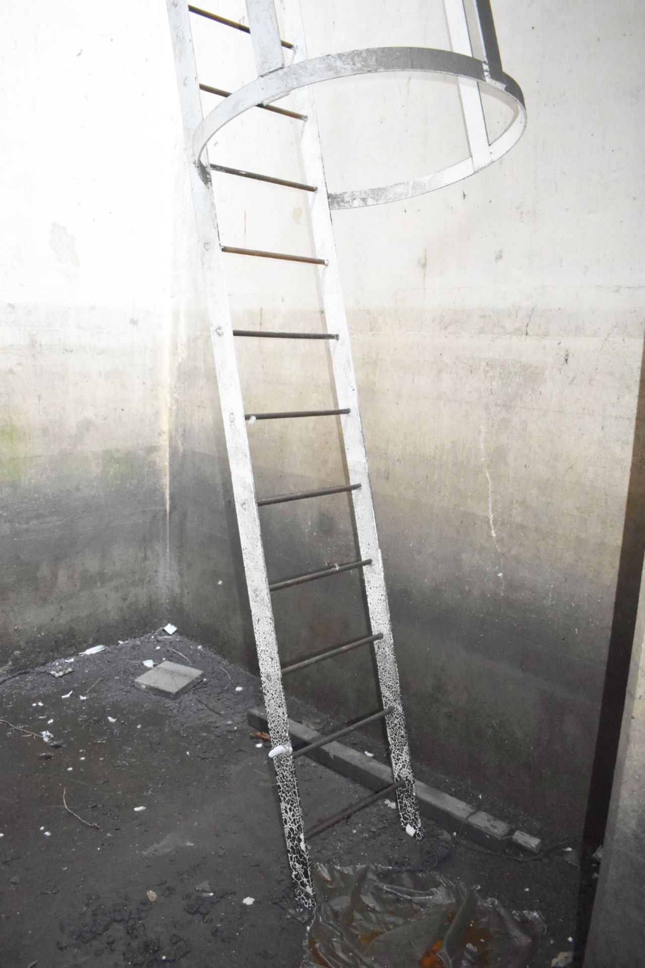 1 x Access Step Ladder With Safety Cage - Constructed From Steel - Height to Platform 550 cms - Image 2 of 6