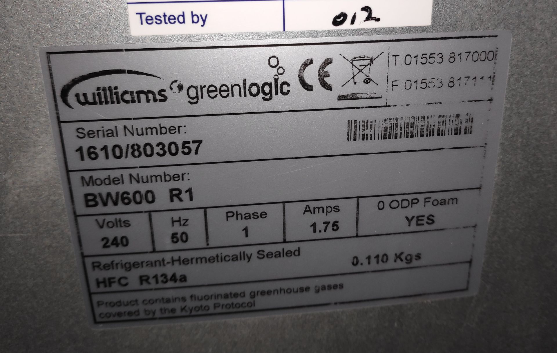 1 x Williams Bottle Well - BW600 R1 - Recently removed from London premises of a well-known - Image 3 of 3