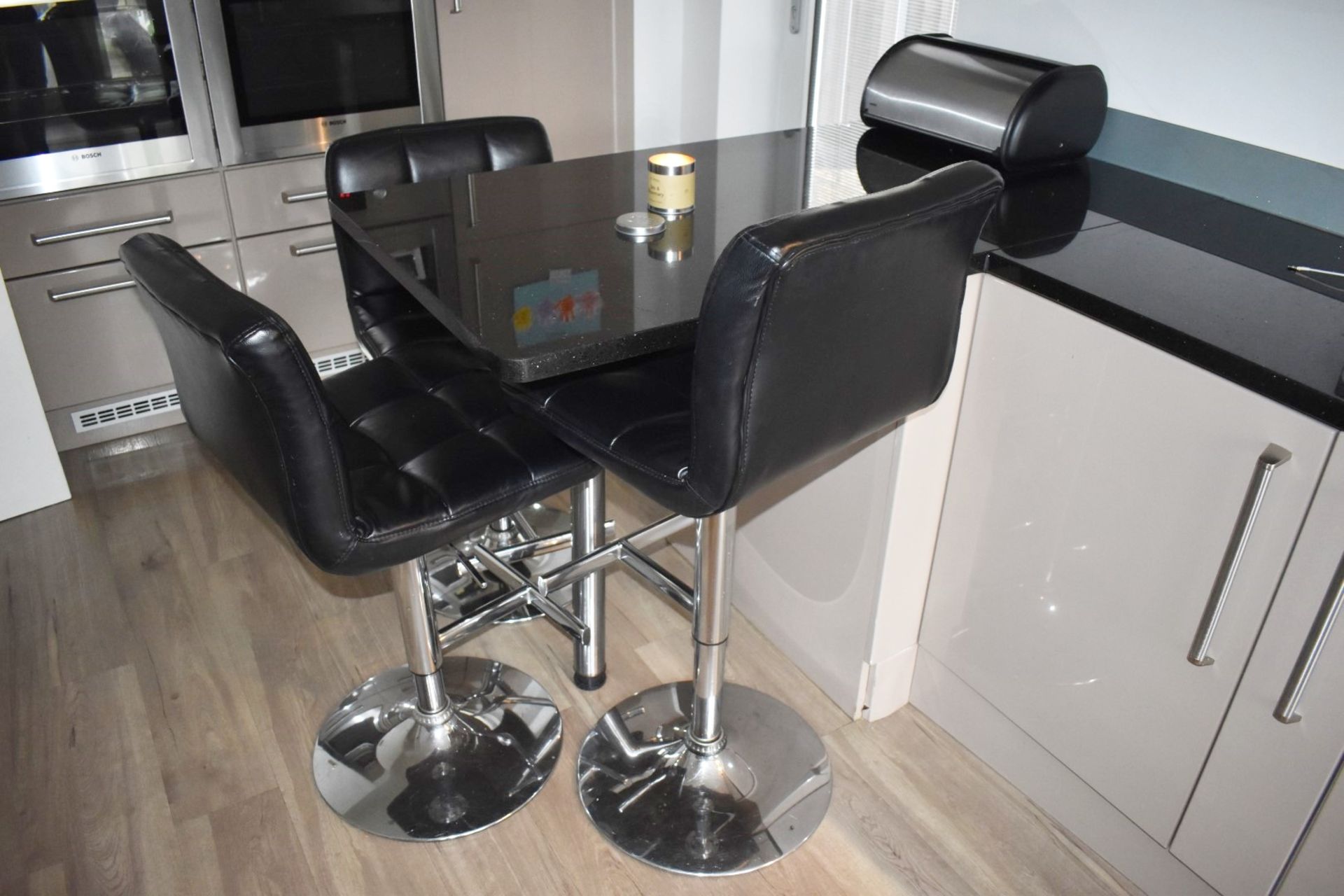 1 x Contemporary Mocha Fitted Kitchen Featuring Galaxy Granite Worktops, Breakfast Bar With Stools - Image 44 of 77