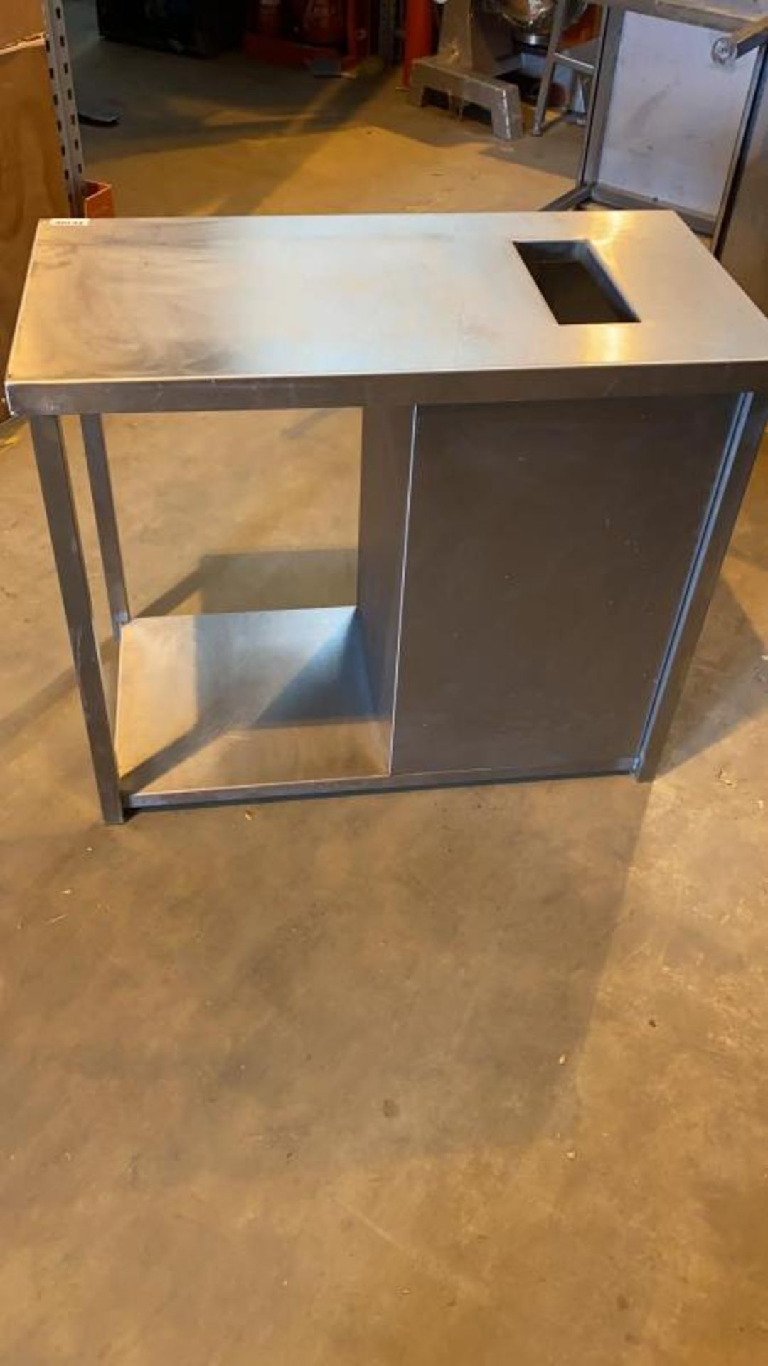 1 x Stainless Steel Commercial Kitchen Prep Unit With Waste Hole - Dimensions: 90L x 46D x 74H cm - - Bild 2 aus 2