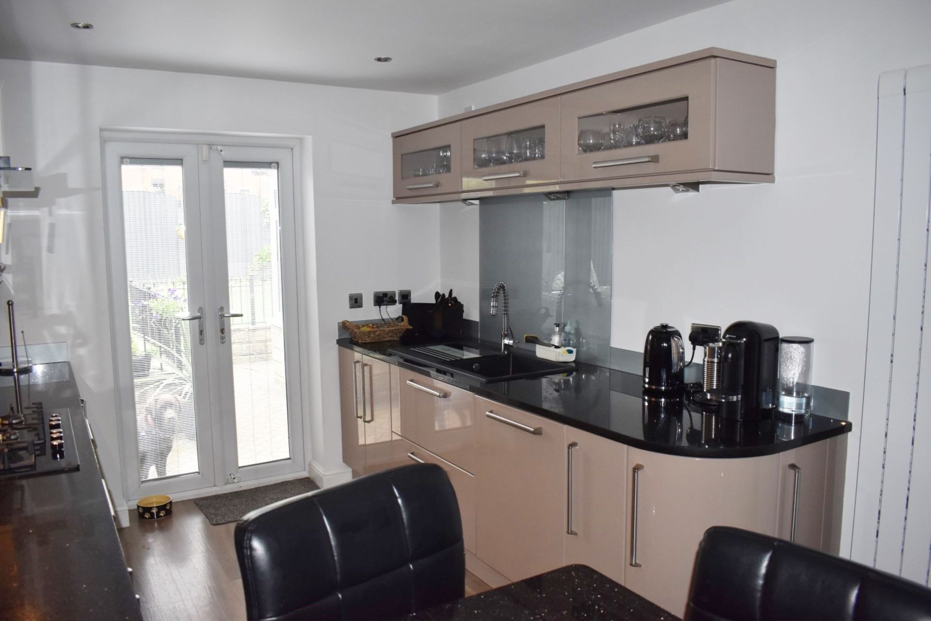 1 x Contemporary Mocha Fitted Kitchen Featuring Galaxy Granite Worktops, Breakfast Bar With Stools - Image 5 of 77