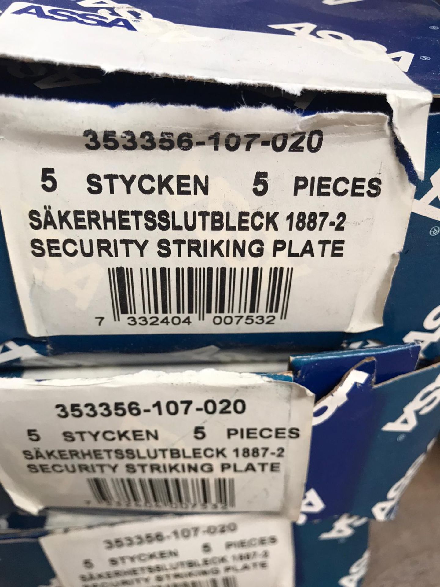 15 x Assa Abloy Security Striking Plate - New Stock (see below) - Product Code: 1887-2 - CL538 - - Image 4 of 4