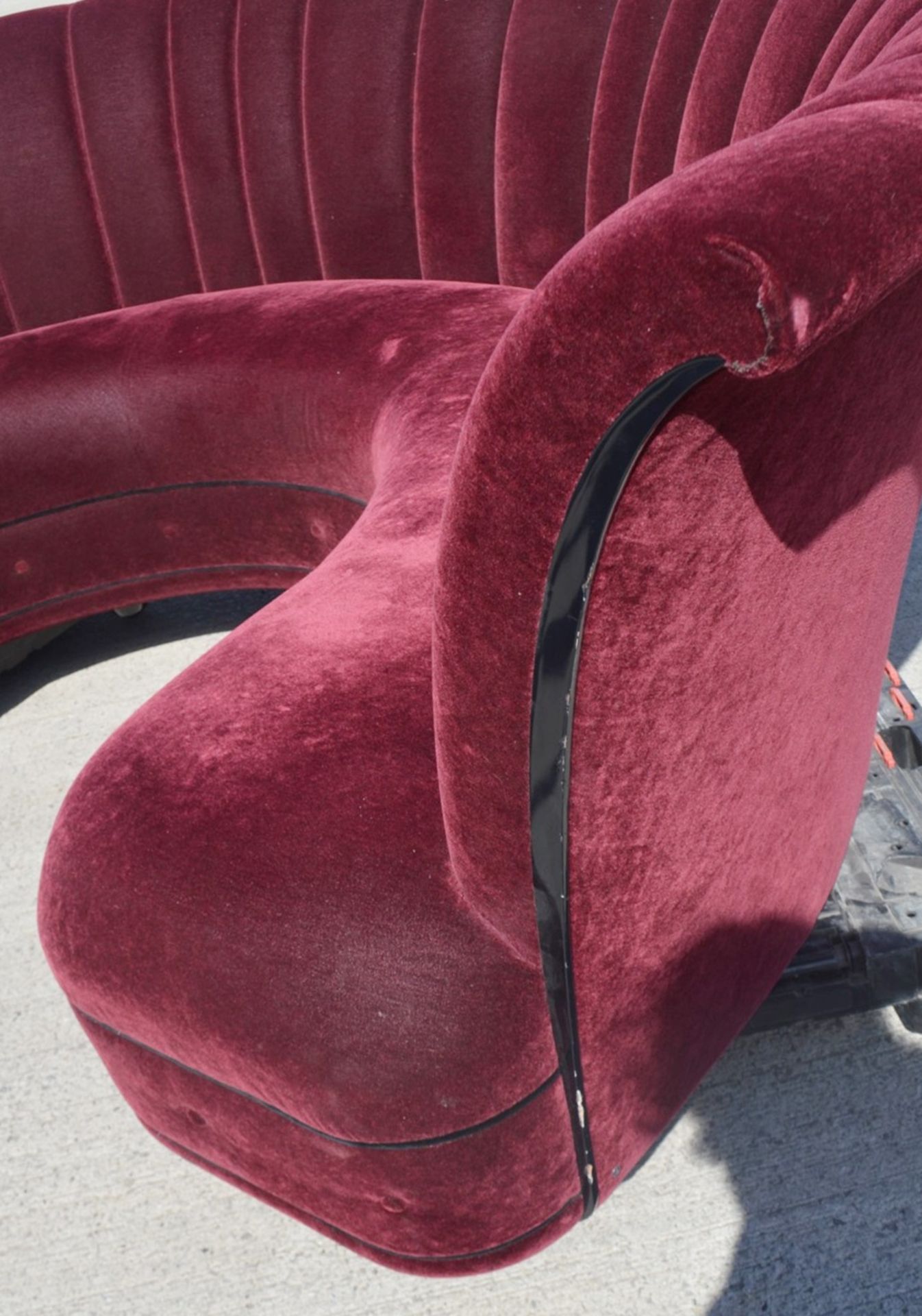 1 x Christopher Guy 'Ditto' Horseshoe-Shaped Dining Room Banquette Sofa Seating, In Burgundy Velvet - Image 8 of 15