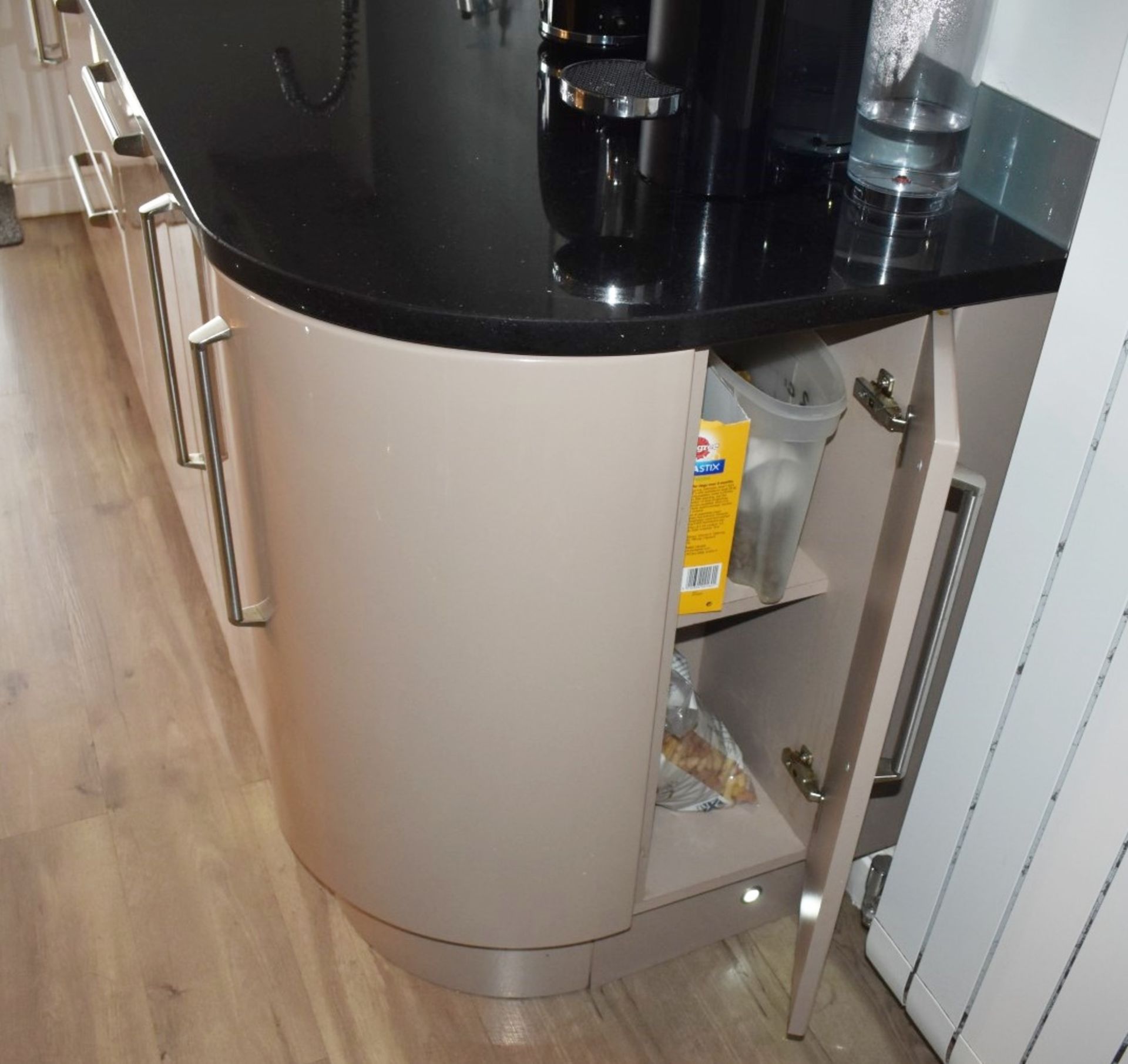 1 x Contemporary Mocha Fitted Kitchen Featuring Galaxy Granite Worktops, Breakfast Bar With Stools - Image 27 of 77