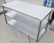 1 x Stainless Steel Commercial Prep Unit - Dimensions: HH74 x W140 x D65cm - Very Recently Removed F