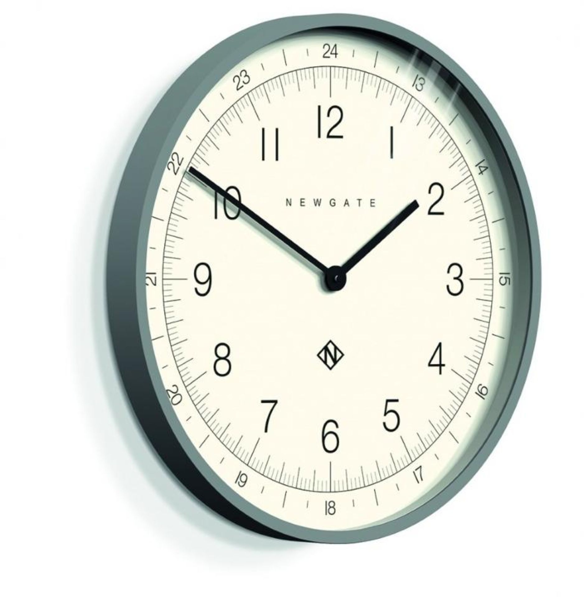1 x Newgate NUMBER ONE Large Contemporary Wall Clock In Grey - Dimensions: W 53cm x D 5.5cm - Brand - Image 2 of 3