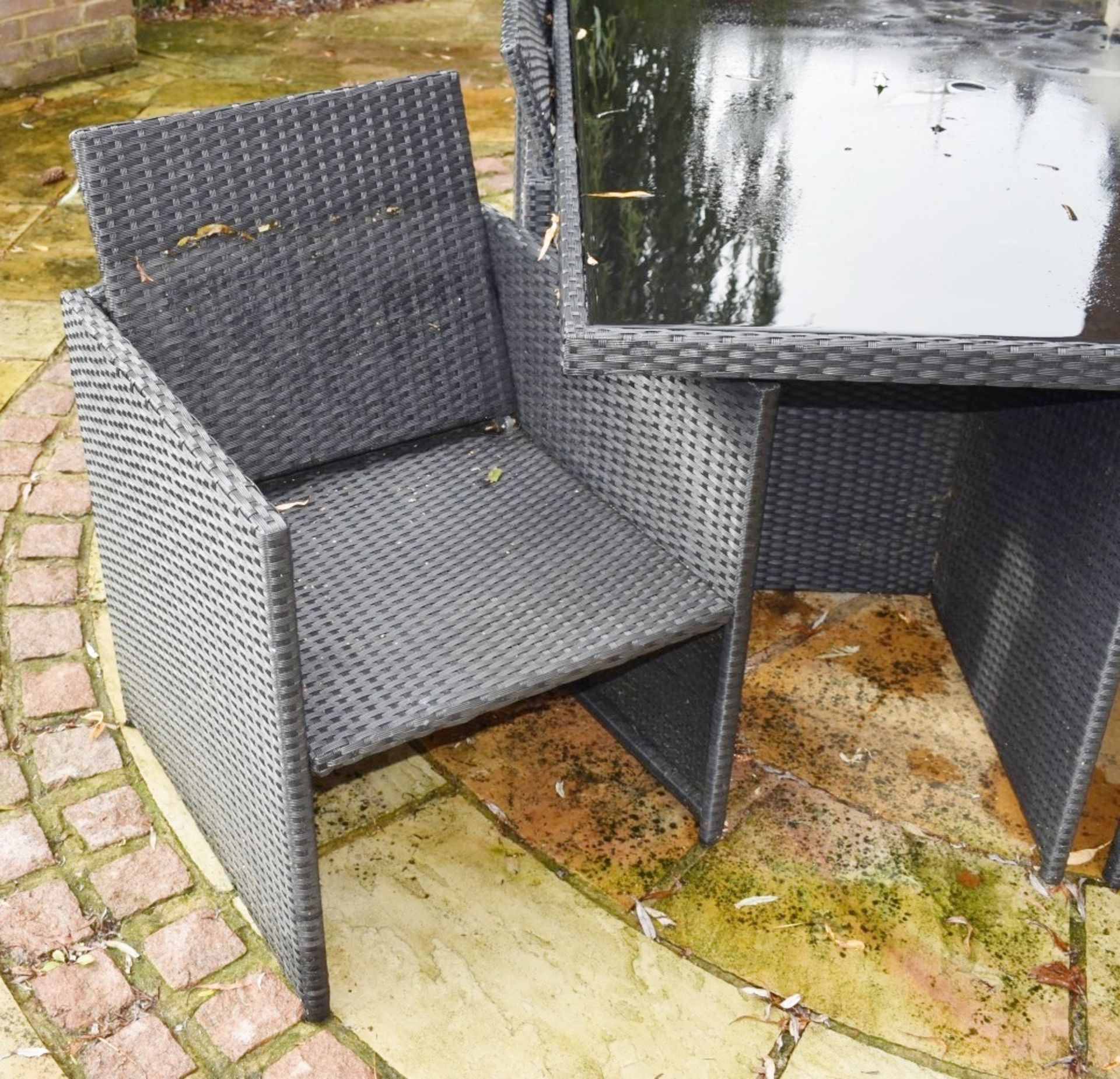 1 x Rattan 13 Piece Garden Furniture Set - Size H77 x W190 x D130 cms - CL546 - Location: Hale, - Image 4 of 7